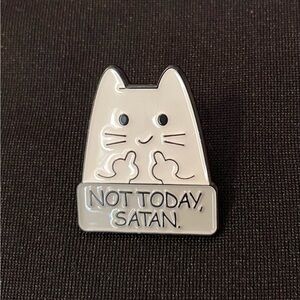 Adult Cute Cat Enamel Pin (Maybe)